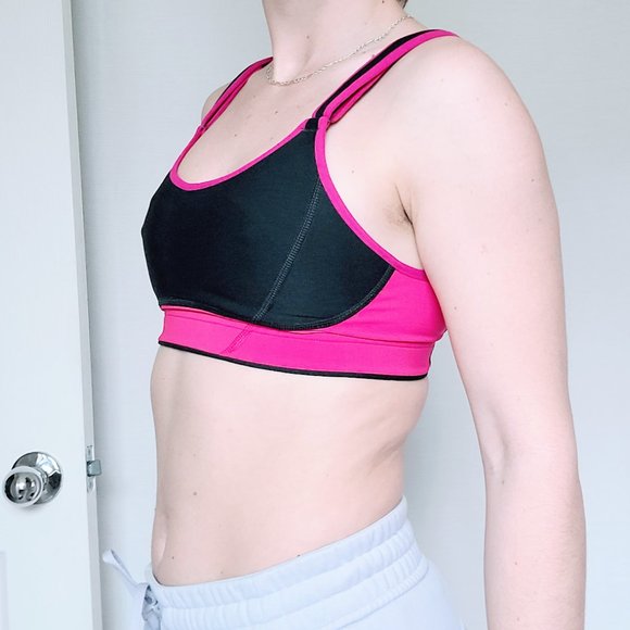 Nike Dri-Fit Swift Black / Pink High Impact Support Sports Bra Size Small - Picture 14 of 14